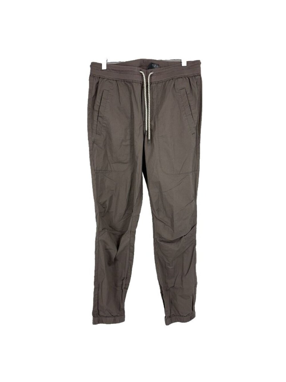 Vuori Men L Ripstop Pant Ankle Taupe Drawstring Casual Pockets Commute Stretch